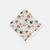 Schattigee Halloween katten en geesten Servet (Hoek)