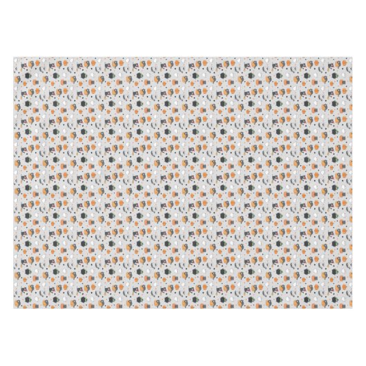 Schattigee Halloween katten en geesten Tafelkleed (Voorkant (Horizontaal))