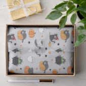 Schattigee Halloween katten en geesten Tissuepapier (Geschenk)