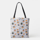 Schattigee Halloween katten en geesten Tote Bag (Achterkant)