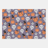 Schattigee Halloween katten en schedels Spooky Inpakpapier Vel (Voorkant 2)