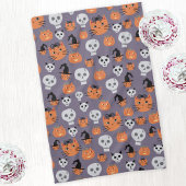 Schattigee Halloween katten en schedels Spooky Theedoek