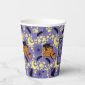 Schattigee Halloween katten, vleermuizen en sterre Papieren Bekers (Rechts)