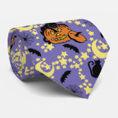 Schattigee Halloween katten, vleermuizen en sterre Stropdas (Opgerold)