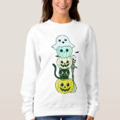 Schattigee Halloween Kawaii Character Stack Sweats Trui (Voorkant)