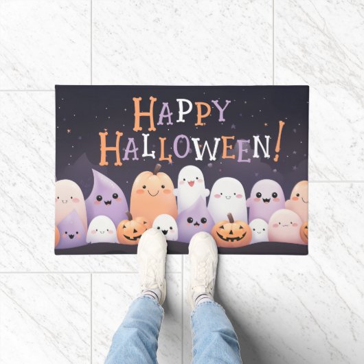 Schattigee Halloween Kawaii Ghost Deurmat (Binnen)