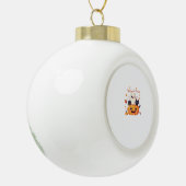 Schattigee Halloween - Kawaii Ghost en Black Cats Keramische Bal Ornament (Links)