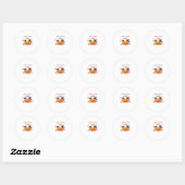 Schattigee Halloween - Kawaii Ghost en Black Cats  Ronde Sticker (Vel)