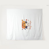 Schattigee Halloween - Kawaii Ghost en Black Cats  Wandkleed (Voorkant (horizontaal))