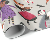 Schattigee Halloween kinder illustratie Cadeaupapier (Rol Hoek)