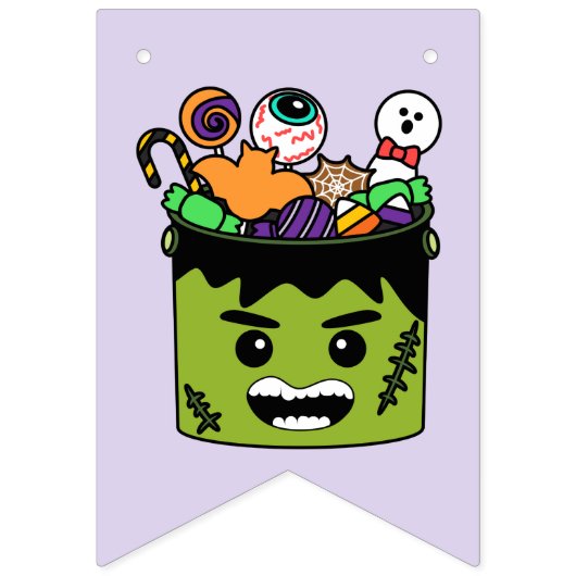 Schattigee Halloween Kinder Party Supplie Vlaggetjes (Tweede vlag)