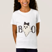Schattigee Halloween Kinder T-Shirt - "Boo" Ghost  (Voorkant)