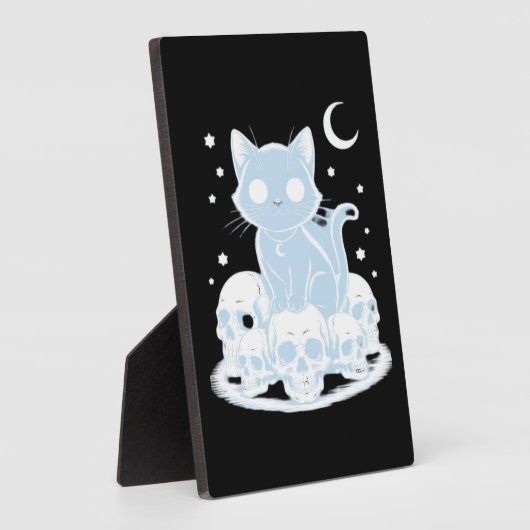 Schattigee Halloween Kitten Cat Gotische Esthetisc Fotoplaat (Zijkant)