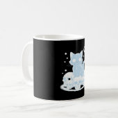 Schattigee Halloween Kitten Cat Gotische Esthetisc Koffiemok (Voorkant links)