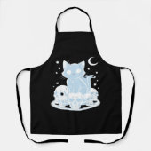 Schattigee Halloween Kitten Cat Gotische Esthetisc Schort (Voorkant)