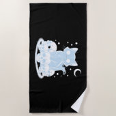 Schattigee Halloween Kitten Cat Gotische Esthetisc Strandlaken (Voorkant)