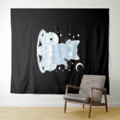 Schattigee Halloween Kitten Cat Gotische Esthetisc Wandkleed (In Situ (horizontaal))