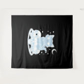 Schattigee Halloween Kitten Cat Gotische Esthetisc Wandkleed (Voorkant (horizontaal))