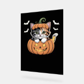 Schattigee Halloween Kitten in een Pumpkin Classic Acryl Bord (Hoek)