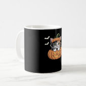 Schattigee Halloween Kitten in een Pumpkin Classic Koffiemok (Voorkant links)