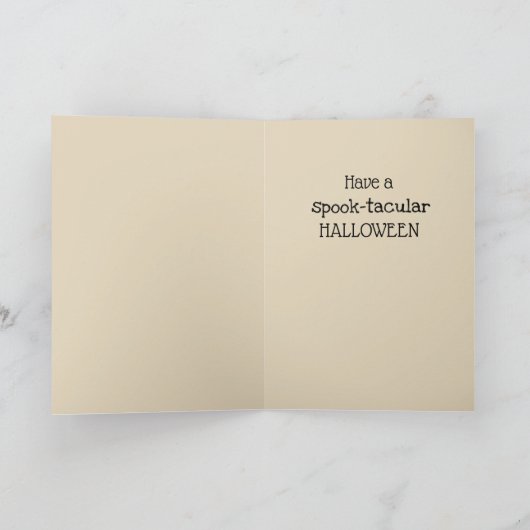 Schattigee Halloween Kitten Witch Kaart (Binnen)