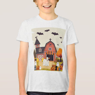 Schattigee Halloween koe Tri-Blend Shirt