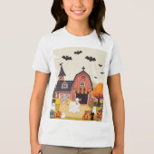 Schattigee Halloween koe Tri-Blend Shirt (Voorkant)