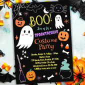 Schattigee Halloween Kostuum Feestuitnodiging Kaart