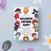 Schattigee Halloween Kostuum Party Invitation voor Kaart