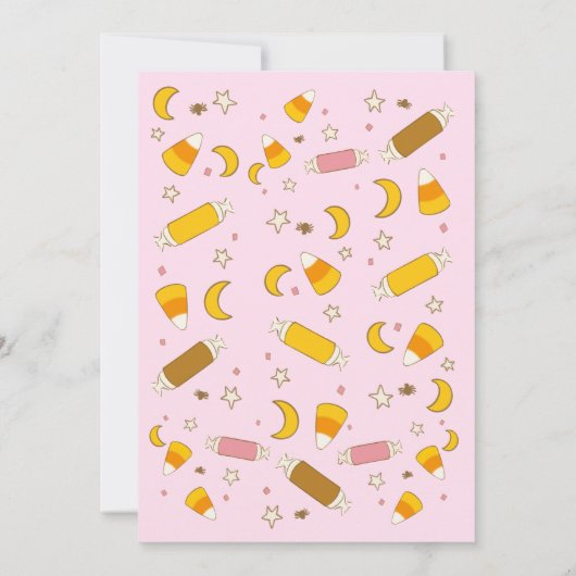 Schattigee Halloween Kostuum Party Trick or treat Kaart (Achterkant)