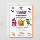 Schattigee Halloween Kostuum Verjaardagsfeest Kaart (Voorkant)