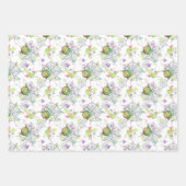 Schattigee Halloween Kostuumdieren Treats Blue Inpakpapier Vel (Voorkant 3)