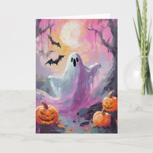 Schattigee Halloween kunst Kaart (Voorkant)