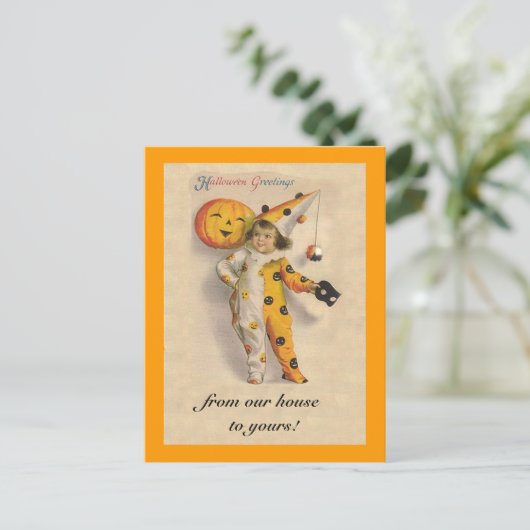 Schattigee Halloween kunst met tekst Briefkaart (Staand voorkant)