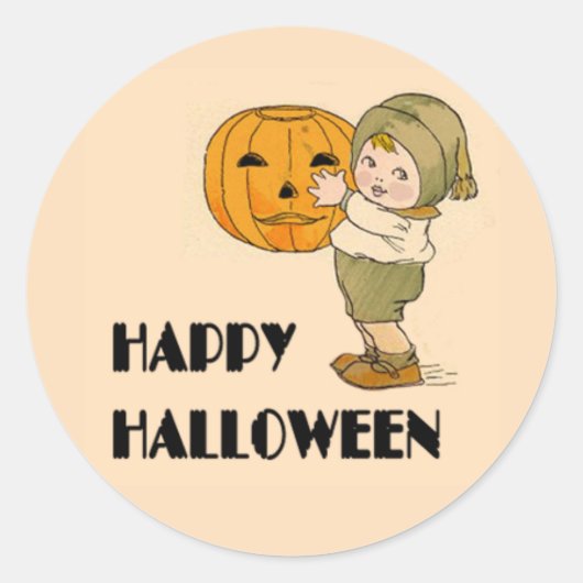 Schattigee  Halloween kunst Ronde Sticker (Voorkant)