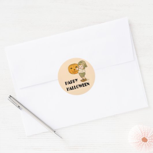 Schattigee  Halloween kunst Ronde Sticker (Envelop)