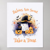 Schattigee Halloween Little Boo Baby shower gunstt Poster (Voorkant)