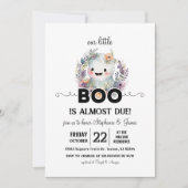 Schattigee Halloween Little Boo Baby shower uitnod Kaart (Voorkant)