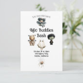 Schattigee Halloween Little Boo Bash Party Kaart (Staand voorkant)