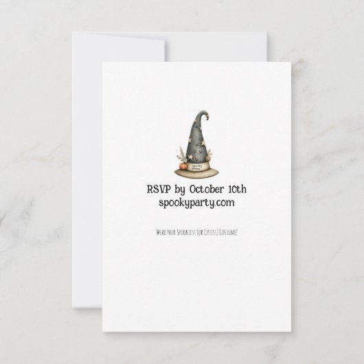 Schattigee Halloween Little Boo Bash Party Kaart (Achterkant)