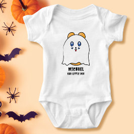 Schattigee Halloween Little Boo Ghost gepersonalis Romper