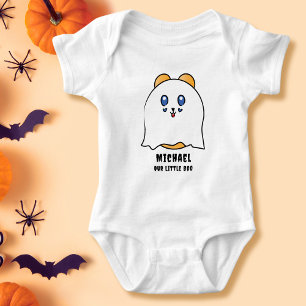 Schattigee Halloween Little Boo Ghost gepersonalis Romper