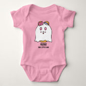 Schattigee Halloween Little Boo Girl Ghost Custom Romper (Voorkant)