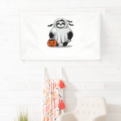 Schattigee Halloween Luiaard T-Shirt Schattig en S Spandoek (Insitu)