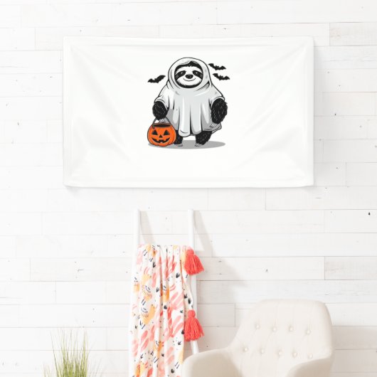 Schattigee Halloween Luiaard T-Shirt Schattig en S Spandoek (Insitu)