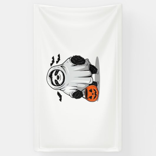 Schattigee Halloween Luiaard T-Shirt Schattig en S Spandoek (Verticaal)