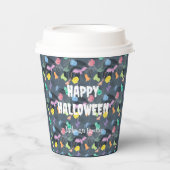 Schattigee Halloween met kleine pompoenen en geest Papieren Bekers (Voorkant)