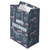 Schattigee Halloween met spinnen en vleermuizen, a Medium Cadeauzakje (Voorkant Gekanteld)