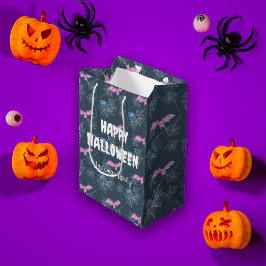 Schattigee Halloween met spinnen en vleermuizen, a Medium Cadeauzakje