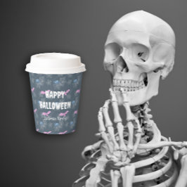 Schattigee Halloween met vleermuizen en spinnen Papieren Bekers